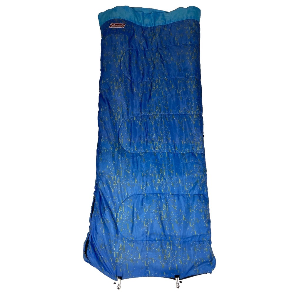 Coleman Kids Constellation Glow-in-the-Dark 50°F Warm Weather Sleeping Bag Blue
